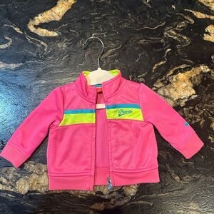 Puma Pink Jacket with Blue and Yellow Highlights
